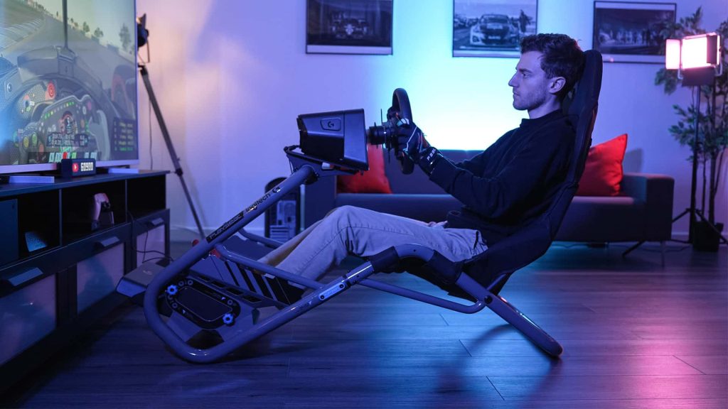 logitech introduces foldable racing chair for convenient storage