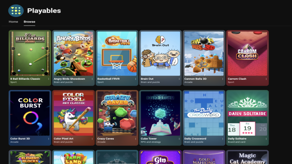 youtubes playable games now accessible to premium subscribers