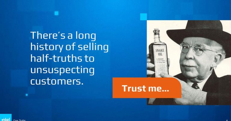 Intel Accuses AMD of Peddling False CPU Claims in Deleted Attack Intel Accuses AMD of Peddling False CPU Claims in Deleted Attack