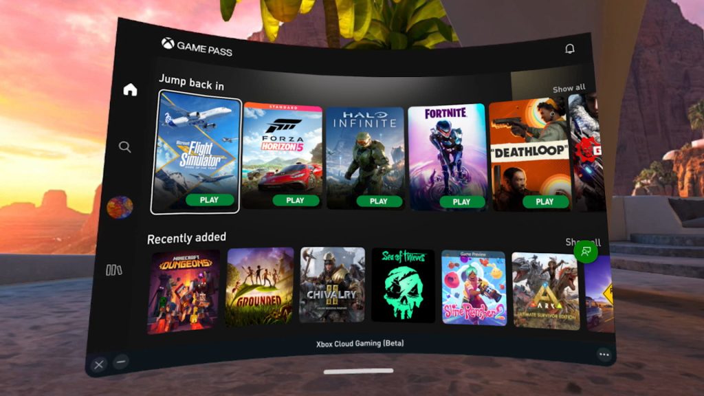 metas quest vr headsets now support xbox cloud gaming