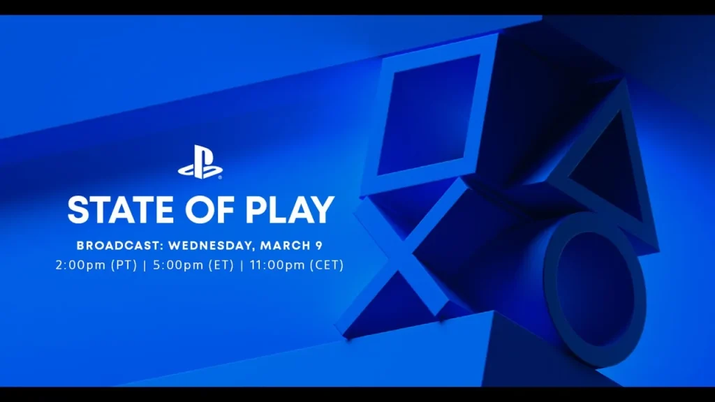 Upcoming Playstation State Of Play Stream From Sony
